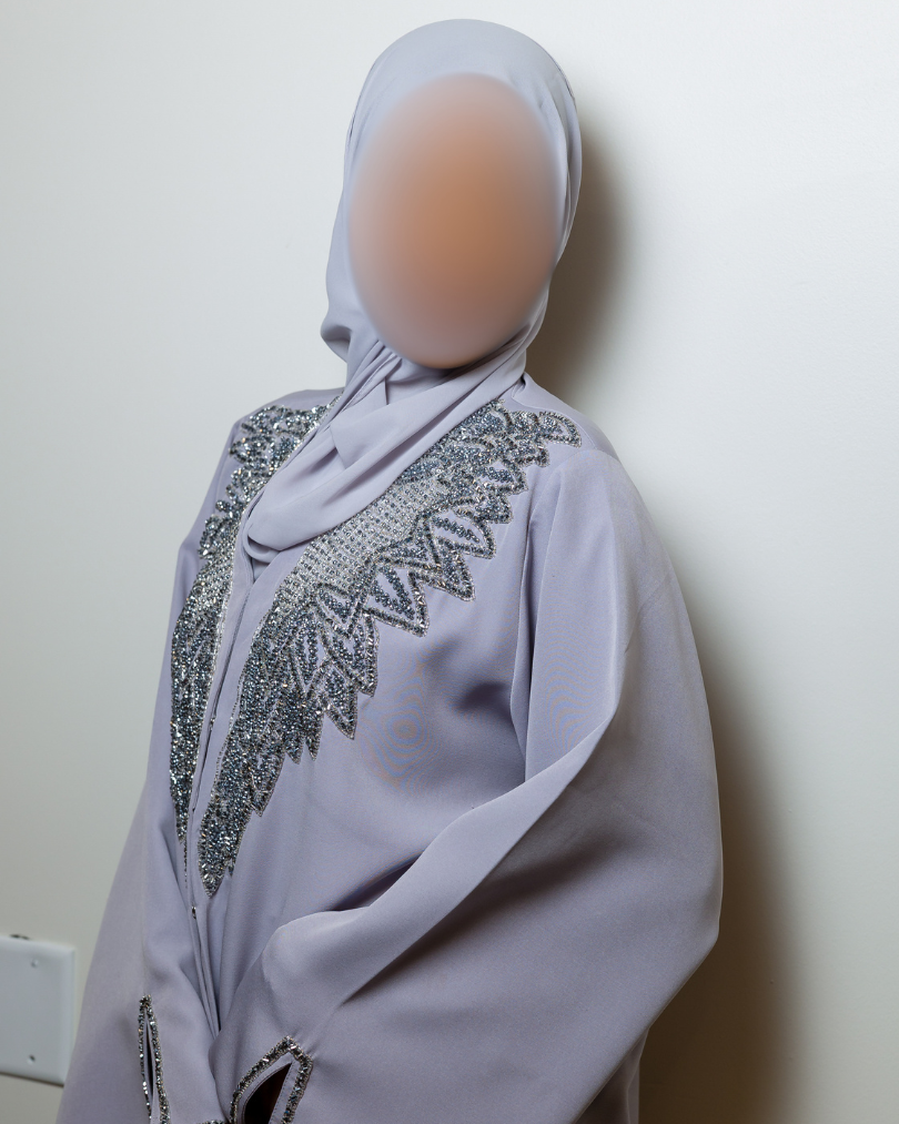 Silver Coat Abaya