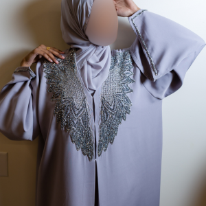 Silver Coat Abaya
