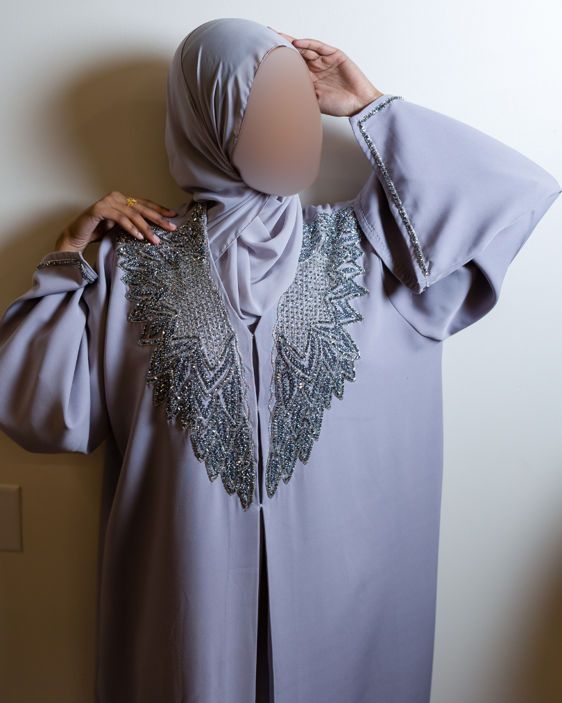 Silver Coat Abaya