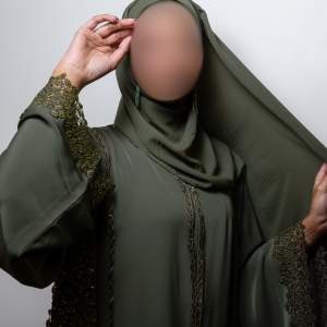 Nida Green Lace Abaya
