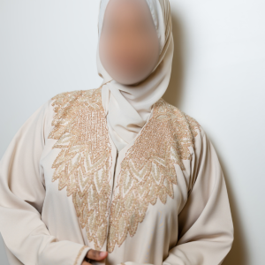 Beaded Gold Coat Abaya